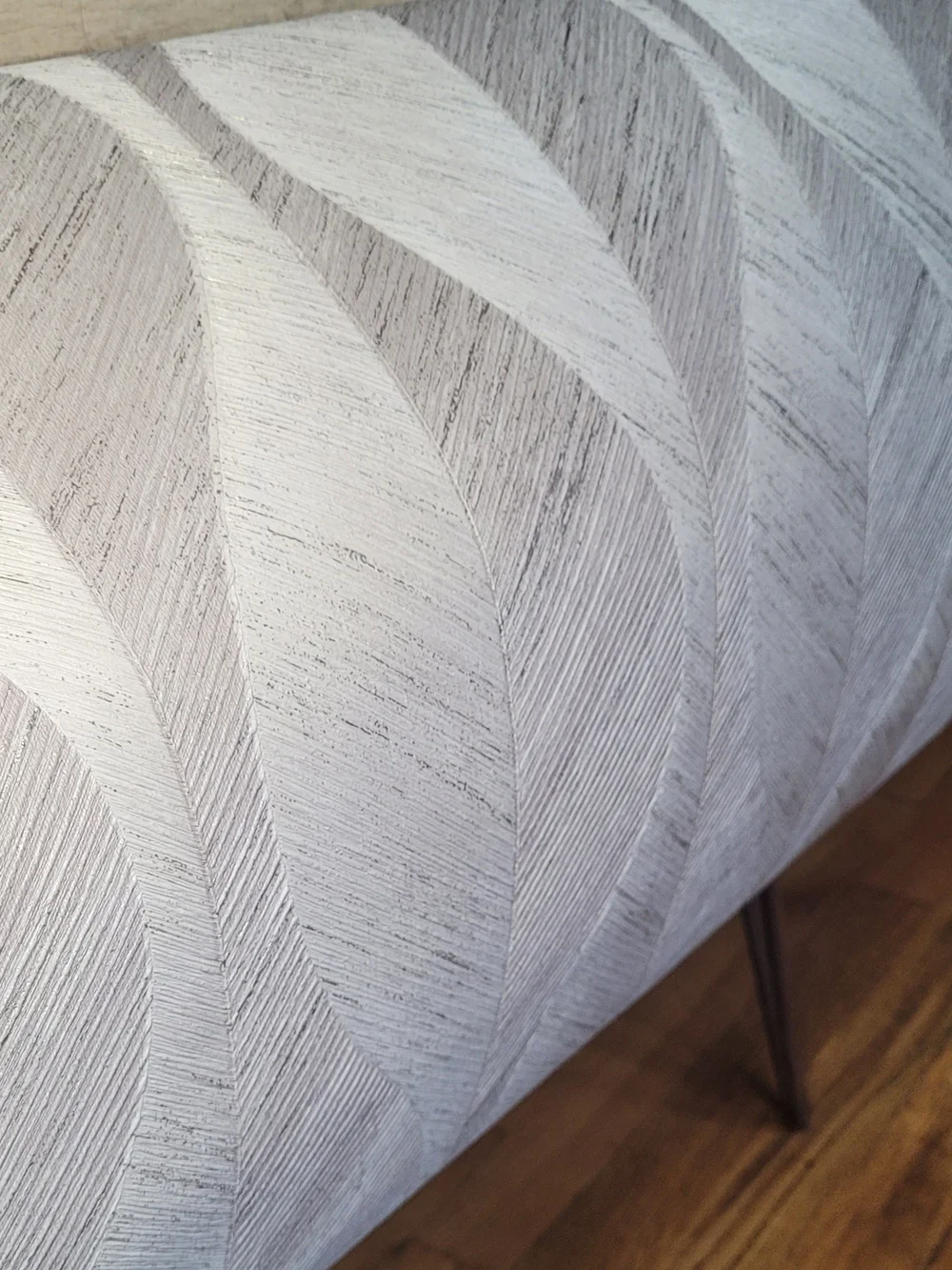 Oresome Silver Ogge Textured Geometric Vertical Wallpaper Roll